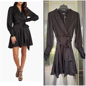 NWT Nordstrom Z*mmerm*n look alike! Vici satin wrap dress XS